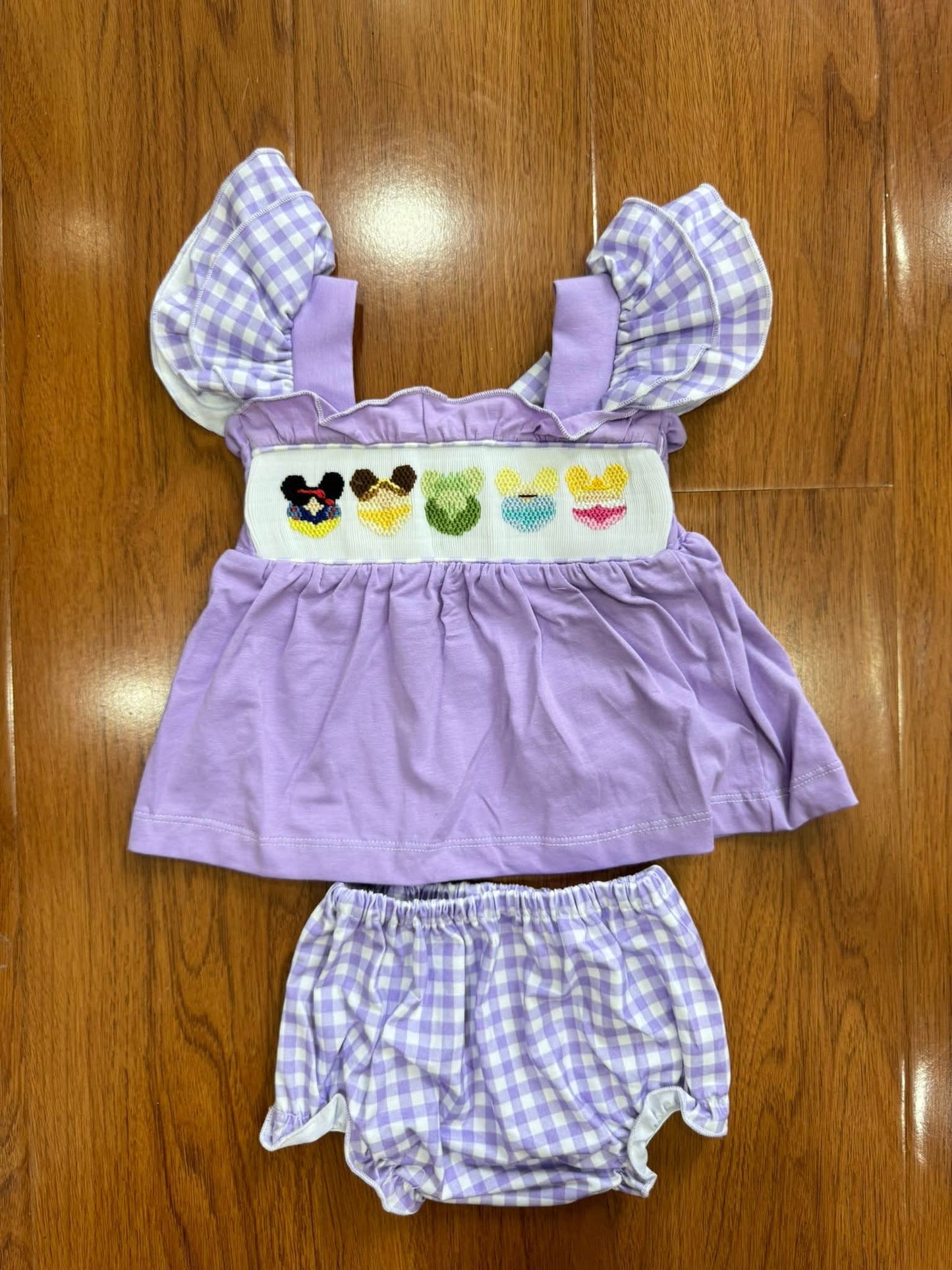 Halloween Mouse Girl Hand Smocked Bloomer Set Ambabie