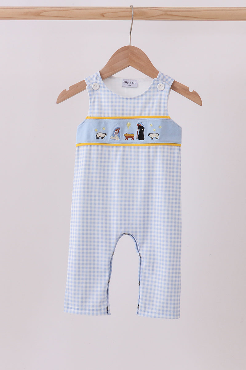 Blue Nativity Embroidery Boy Jonjon Honeydew