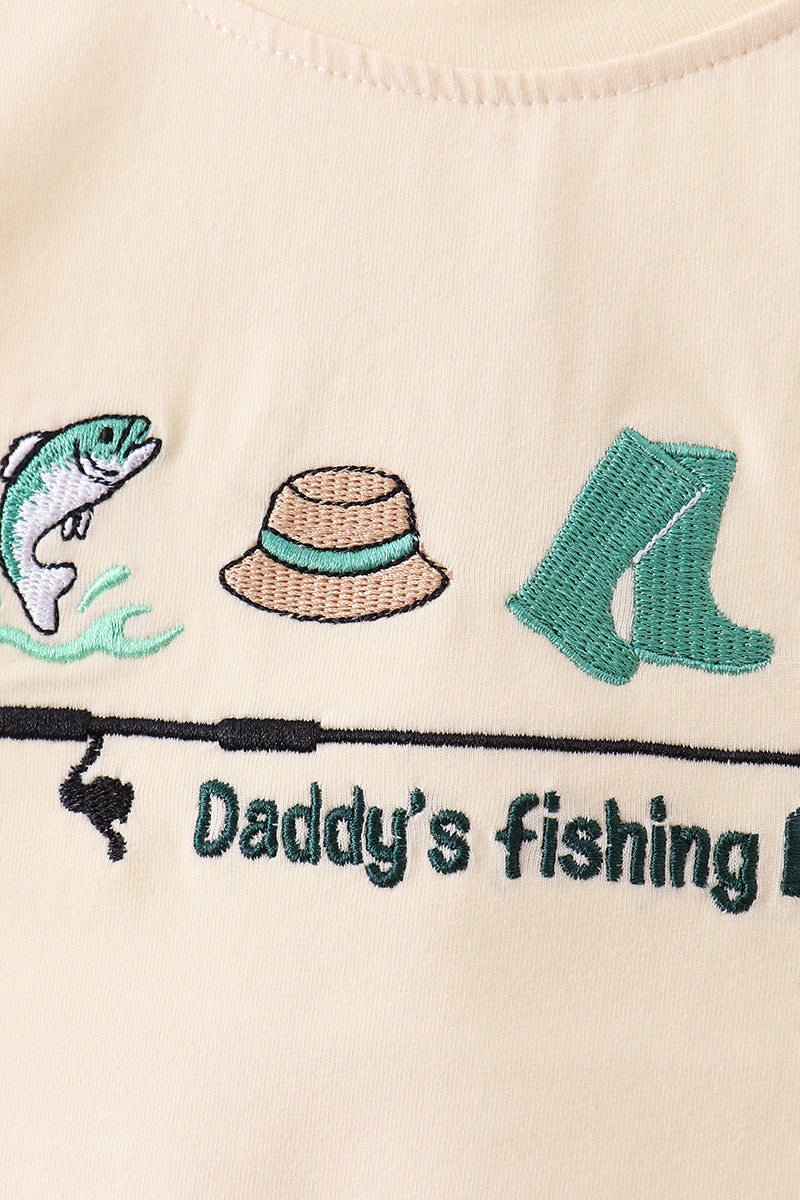 Green Fishing Buddy Knit Boy Short Set Honeydew