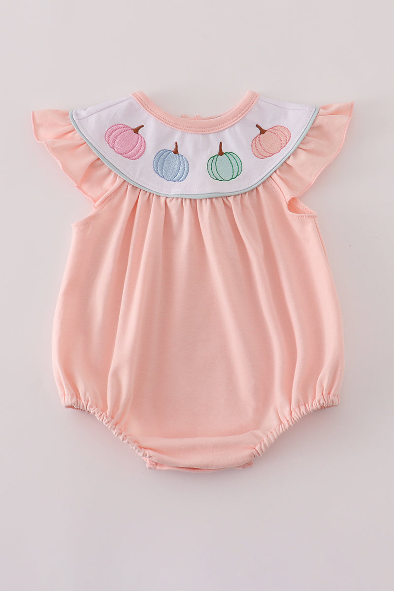 Pink Embroidery Pumpkin Bubble Honeydew
