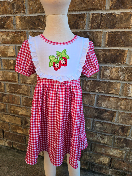 Strawberry Bib Dress BOYIS