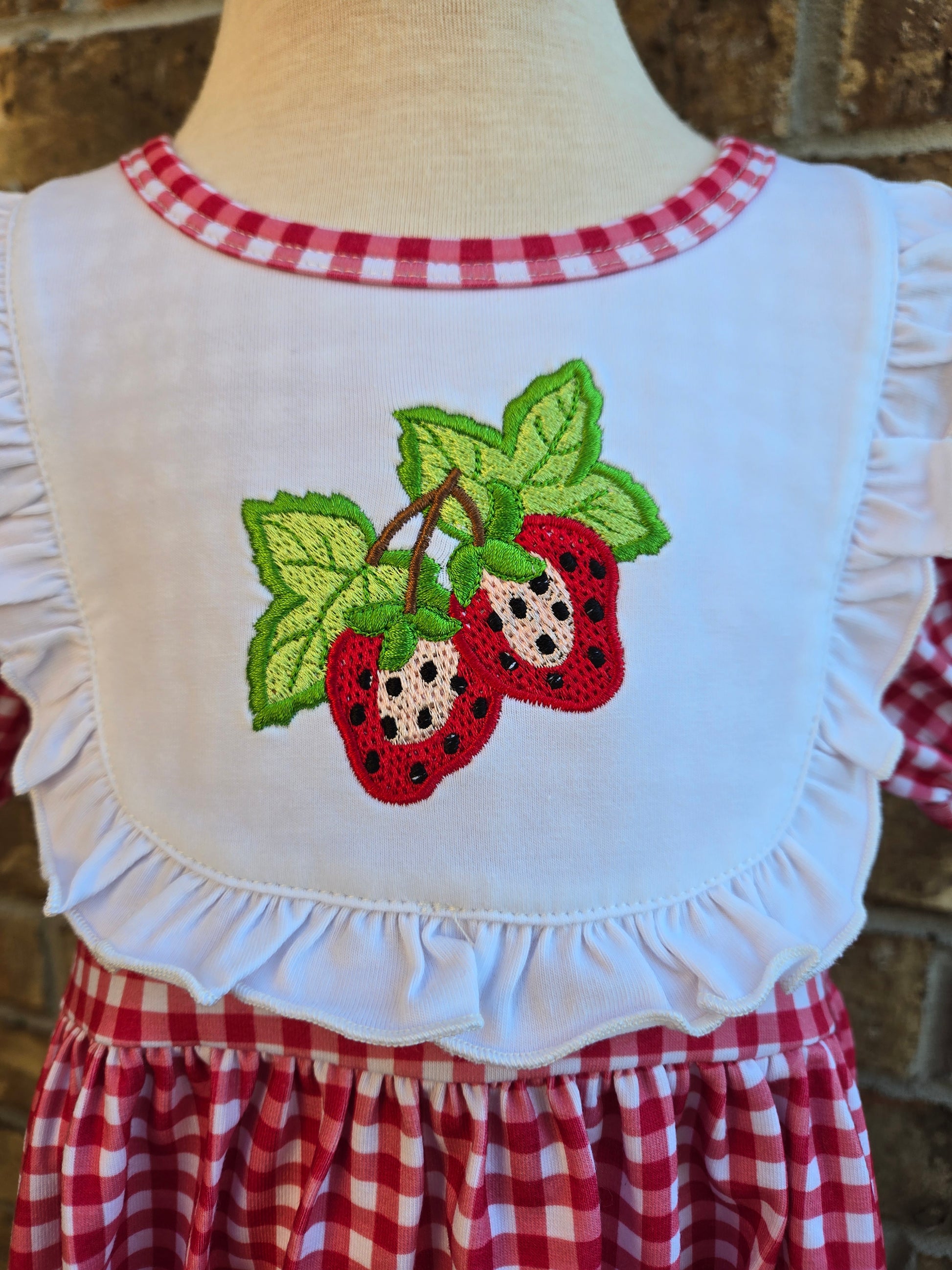 Strawberry Bib Dress BOYIS
