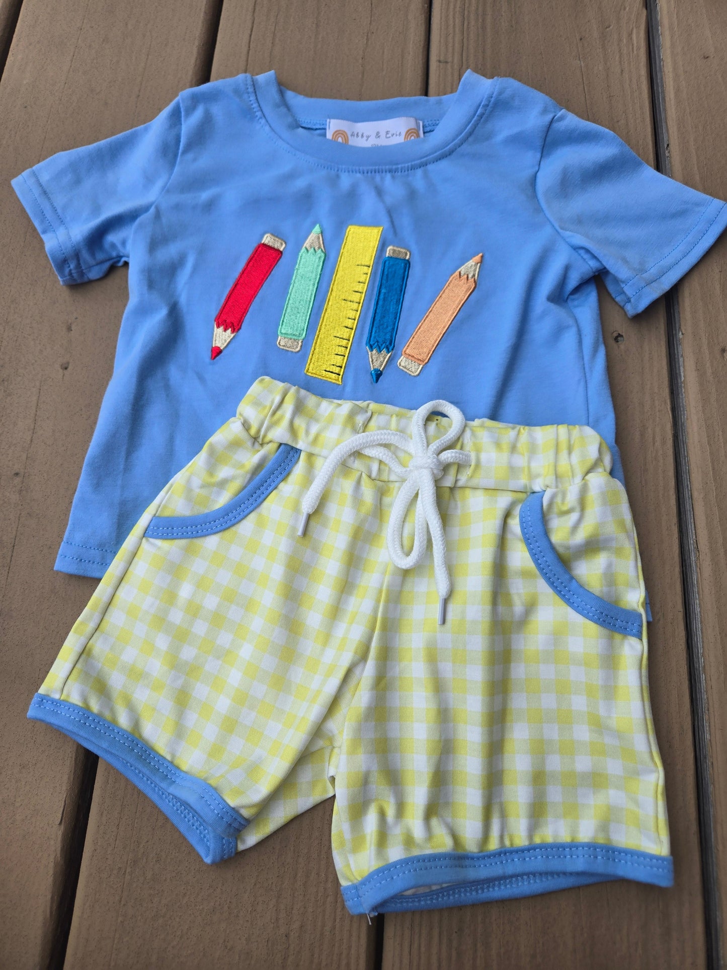Blue Crayon Boy Set Honeydew