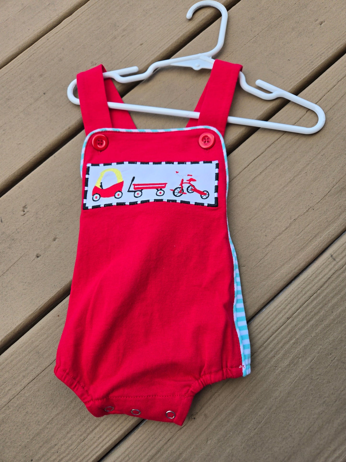 Little Red Wagon Boy Romper Boyis