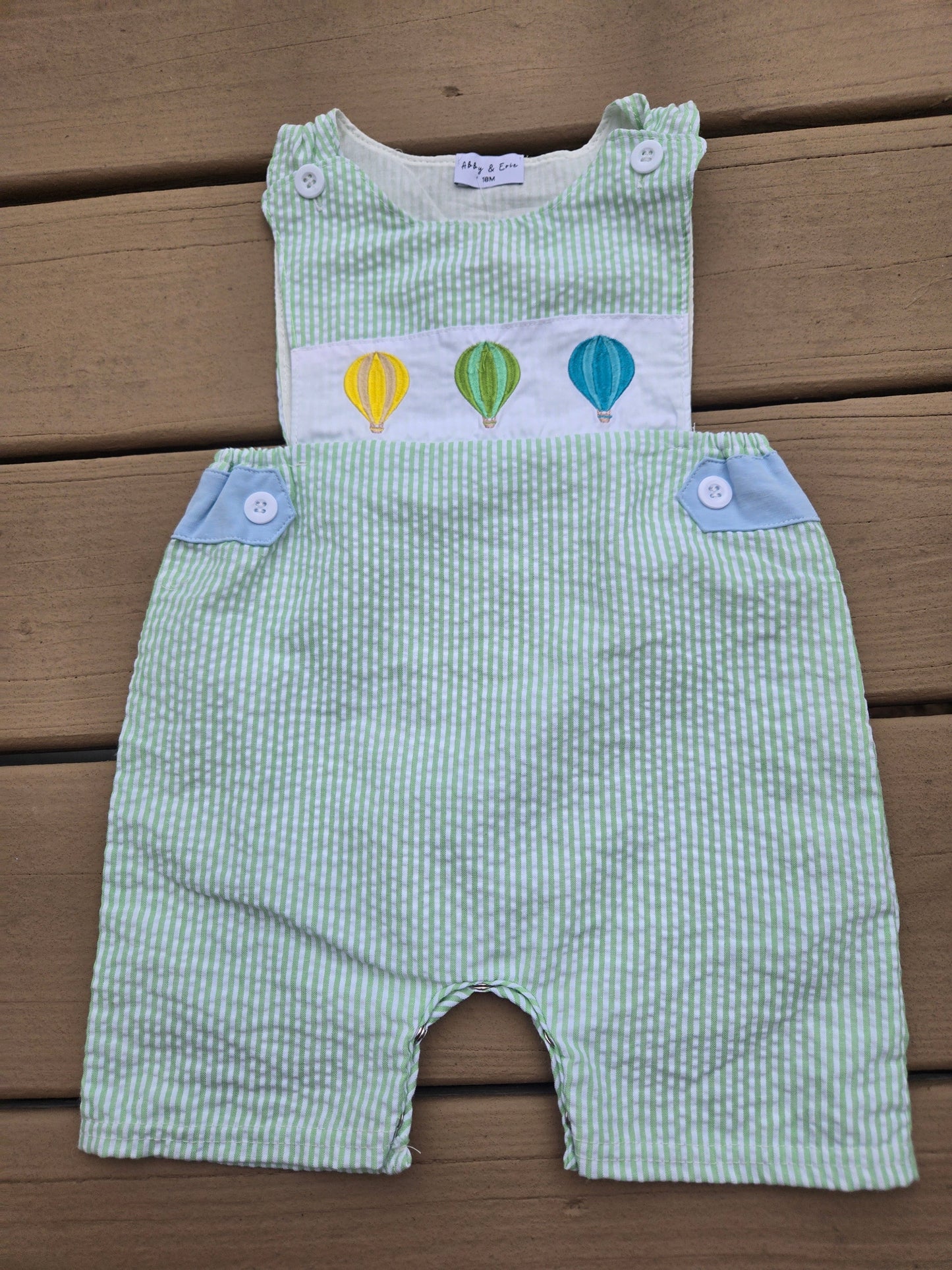 Hot Air Balloon Embroidery Boys Blue Balloon Jonjons Magic Group