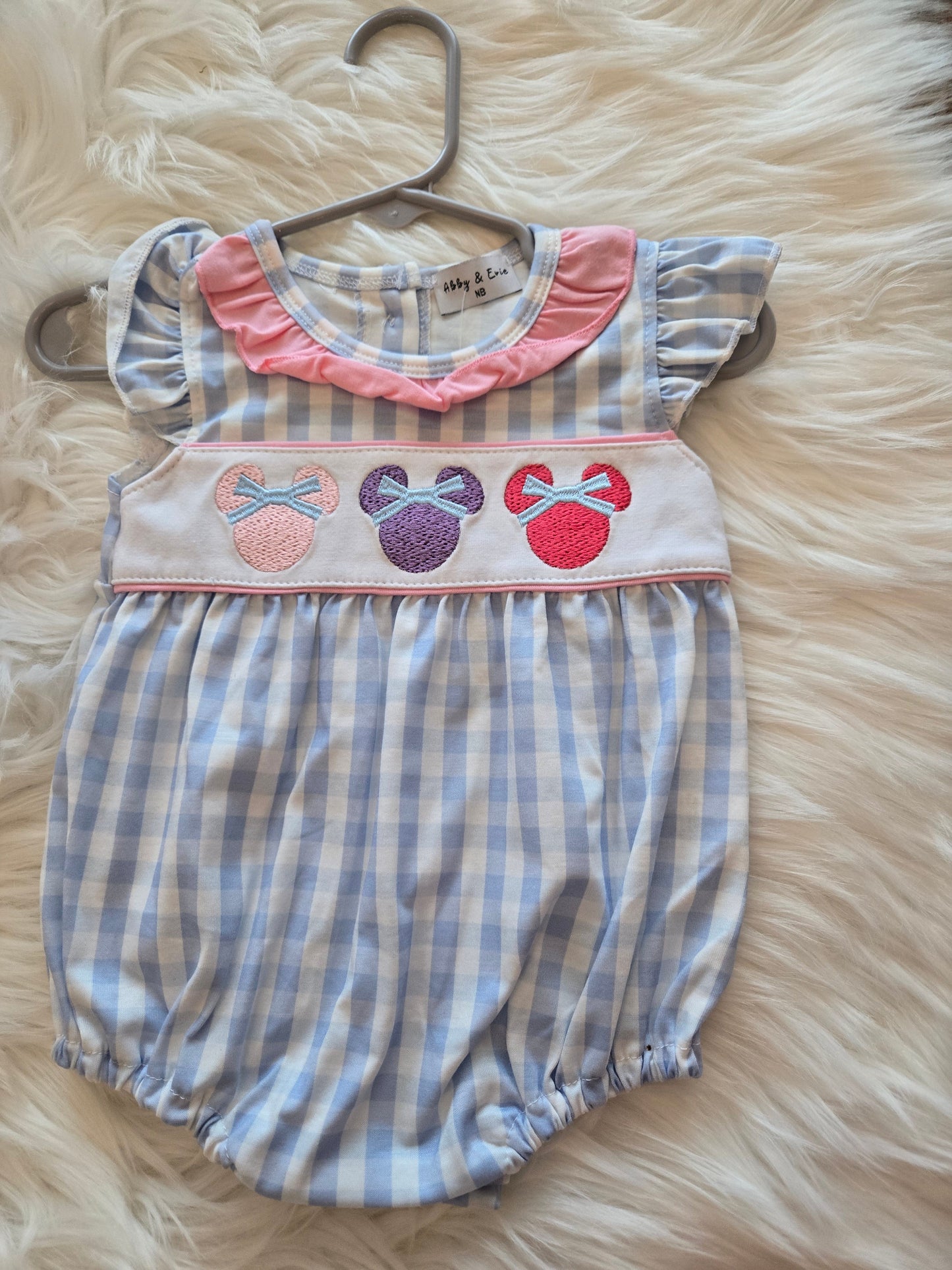 Blue Character Plaid Girl Bubble Honeydew