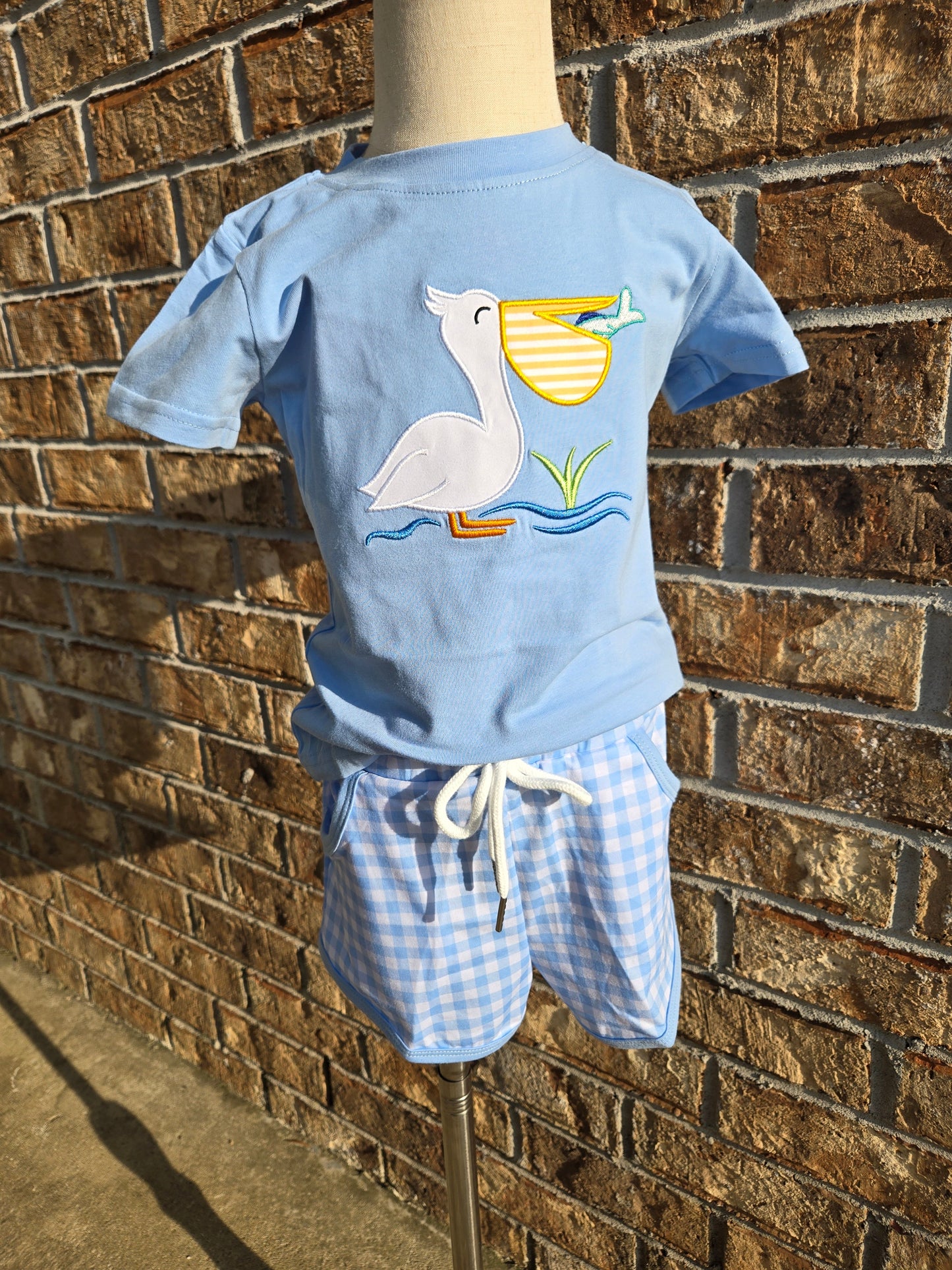 Pelican Applique Collection - Boy Short Set - eta July Boyis