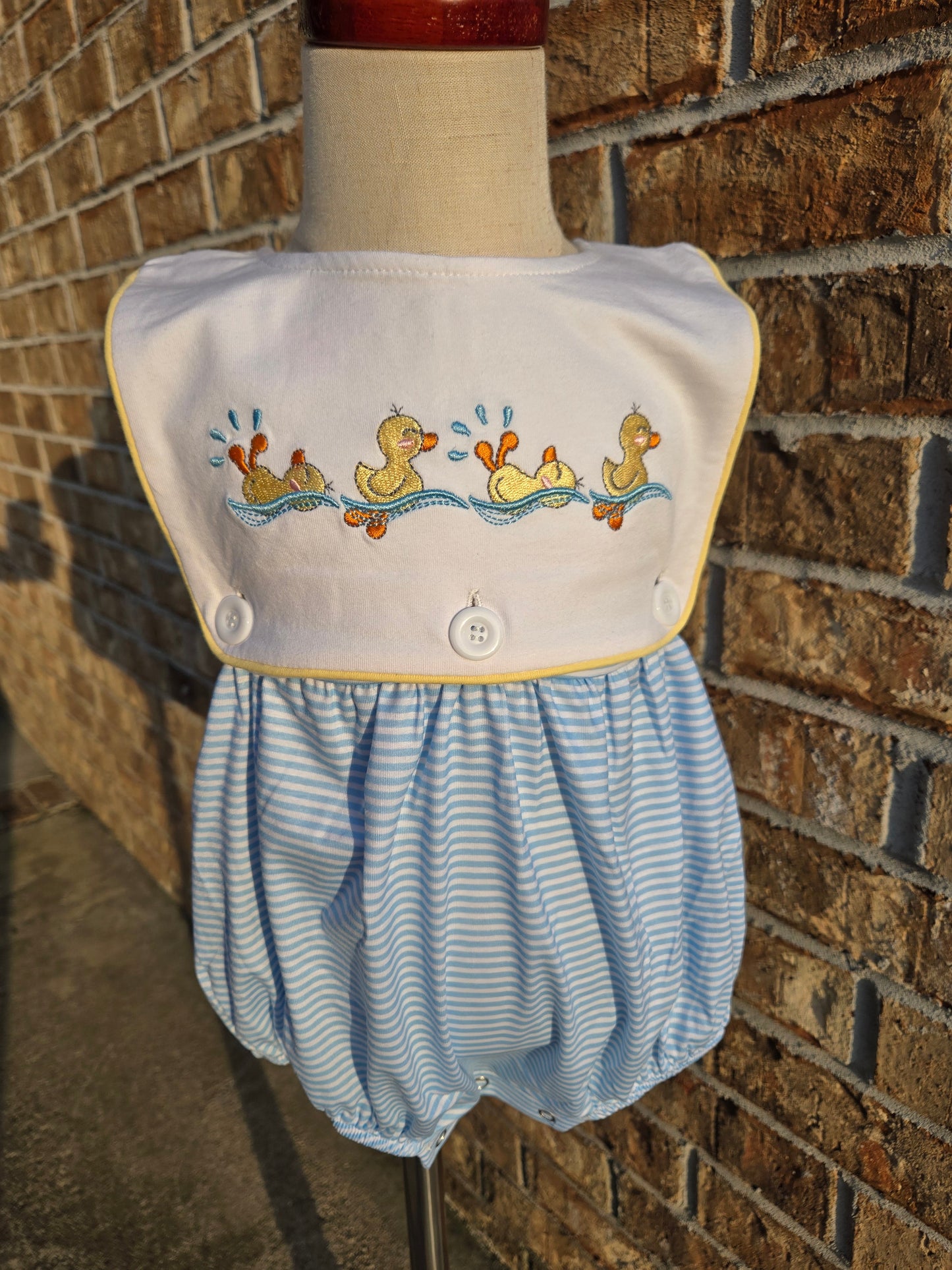 Little Ducks Embroidery Boy Bubble Boyis