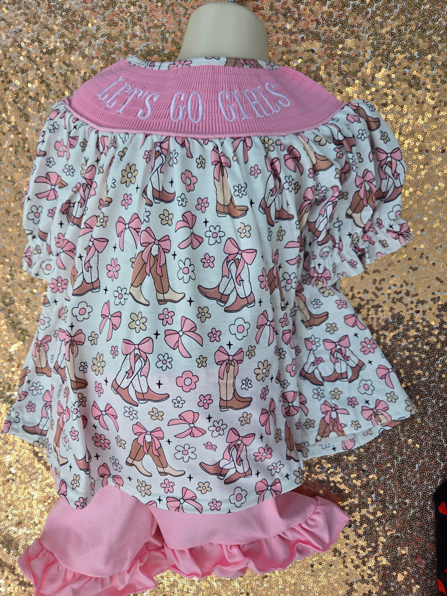 Let's Go Girls 2 Pc Girl Short Set Honeydew