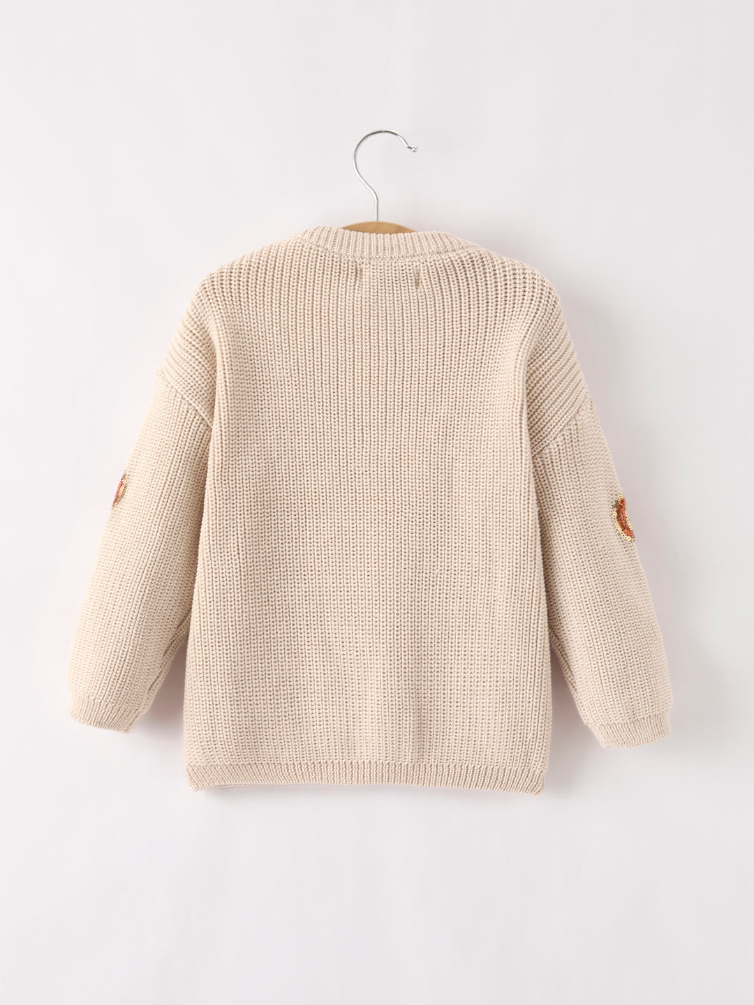 Beige Thanksgiving Pumpkin Sequin Sweater Rylee Faith