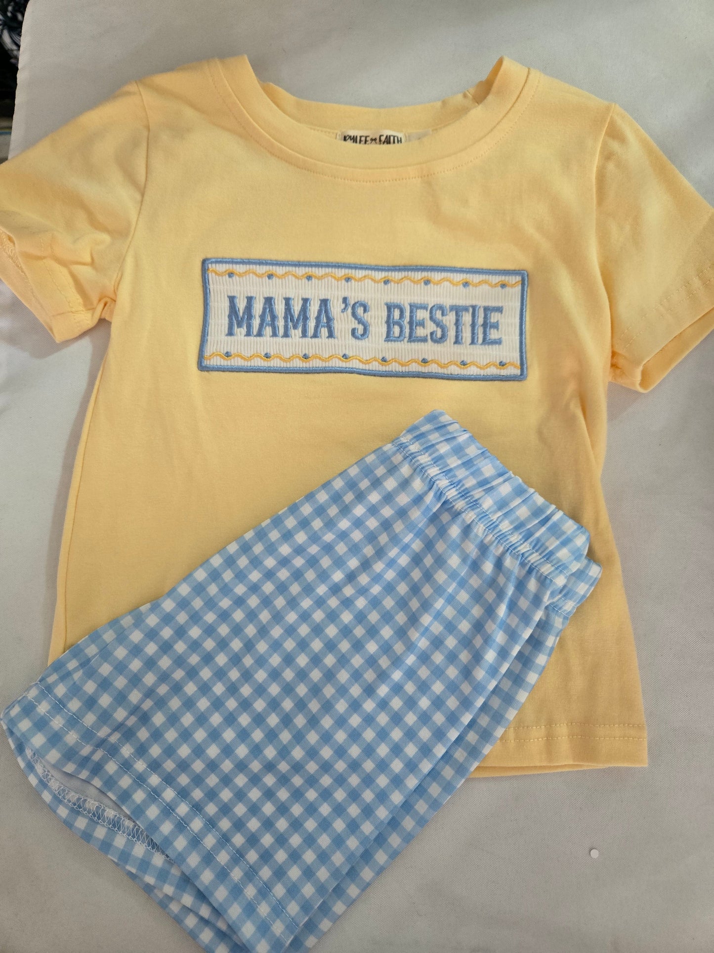 Mama's Bestie Girl Boy Short Set Rylee Faith