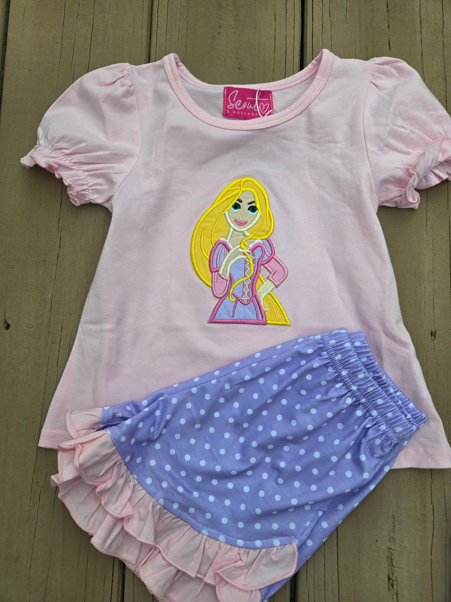 Purple Character 1 Girl Short Set Scout and Holland