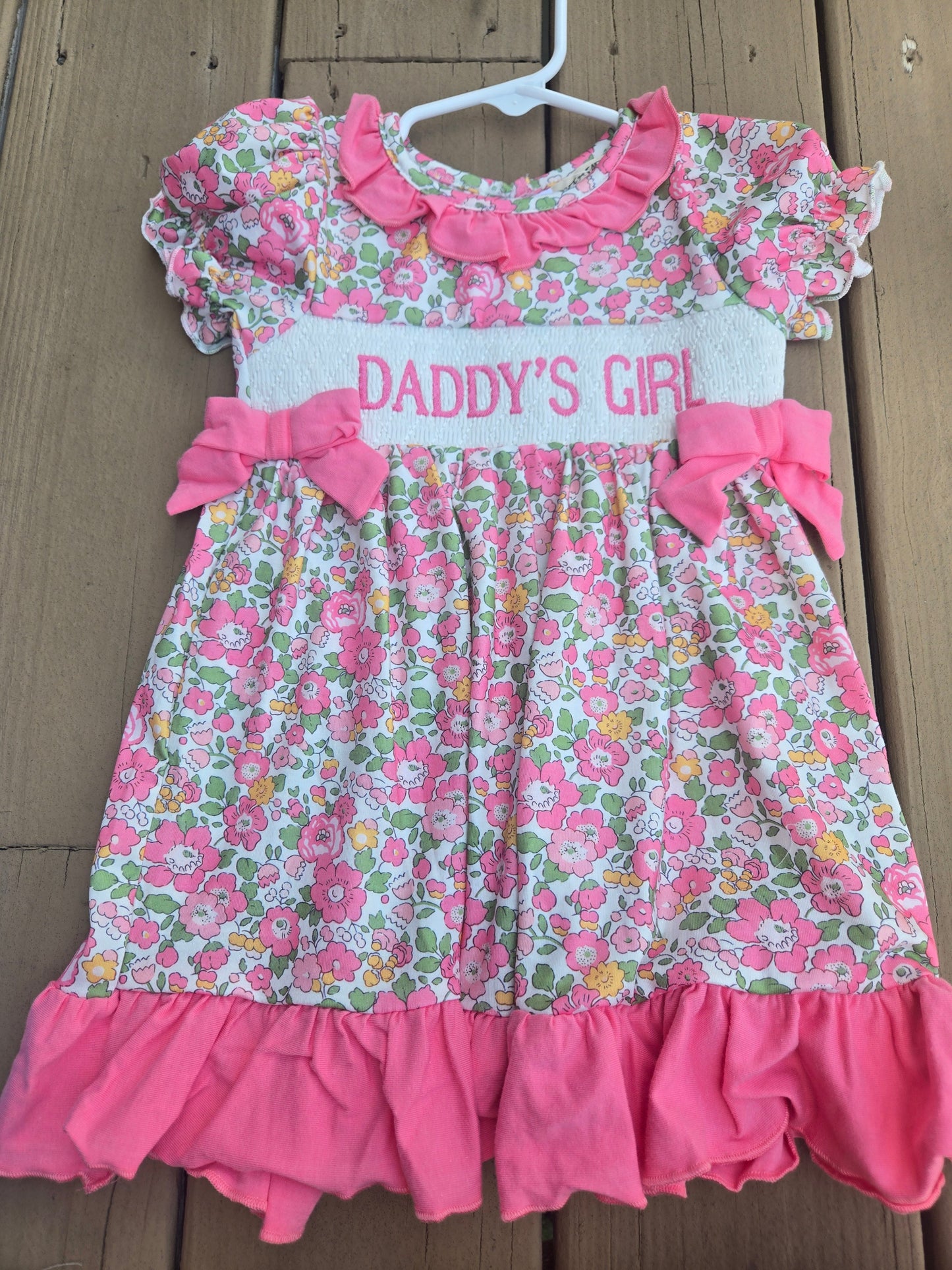 Daddy's Girl Pink Floral Dress Rylee Faith