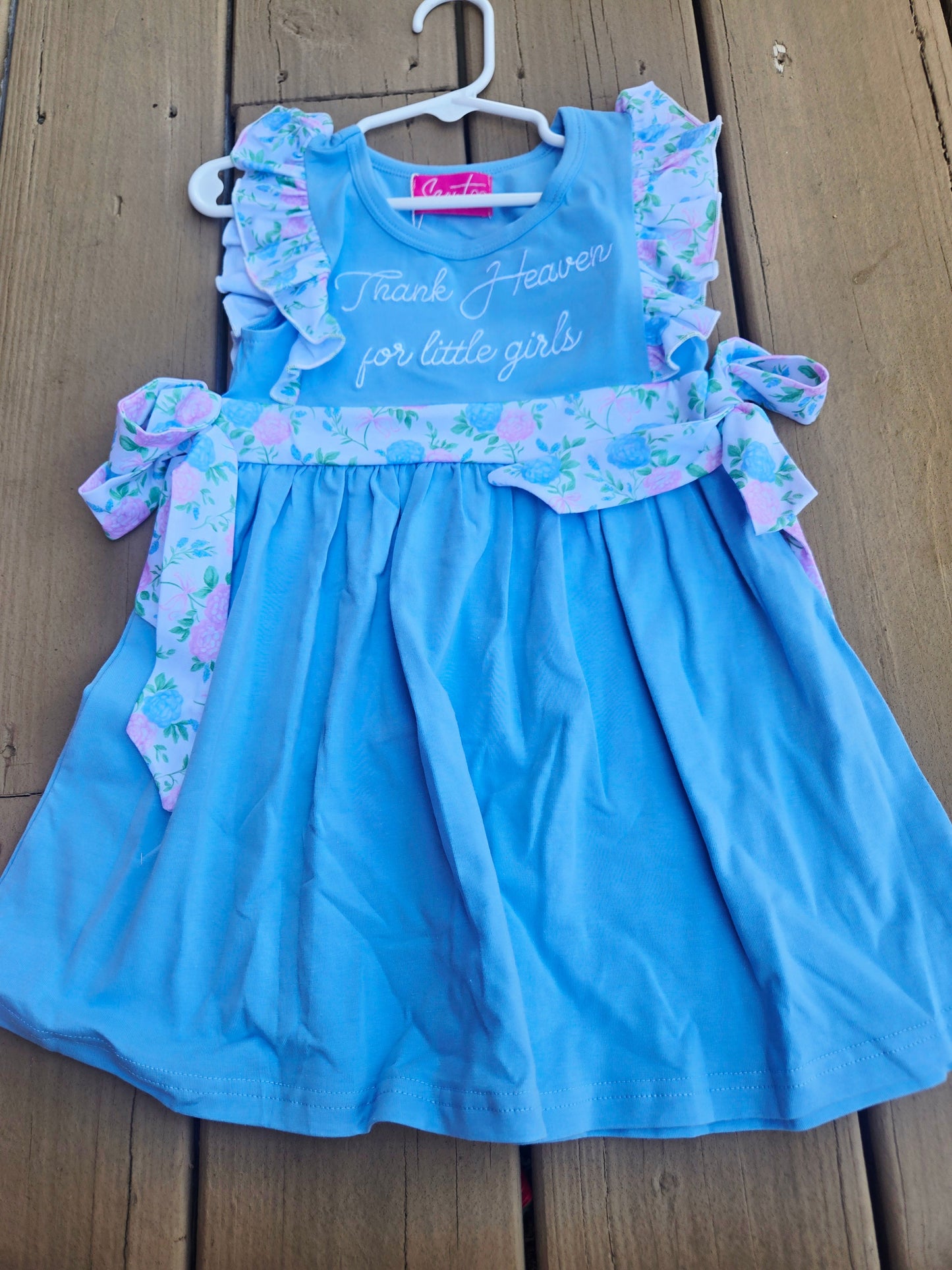 Thank Heaven for Little Girls Blue Floral Dress Scout and Holland