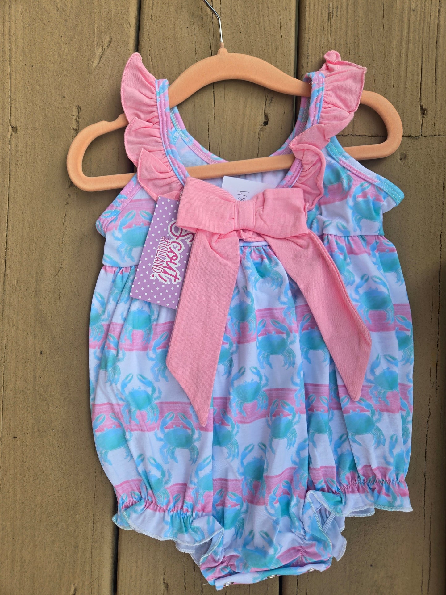 Watercolor Crab Stripes Bubble Scout and Holland