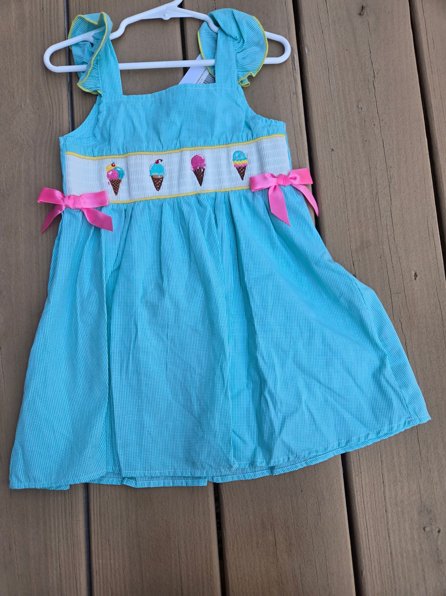 Ice Cream Embroidered Girl Dress Rylee Faith