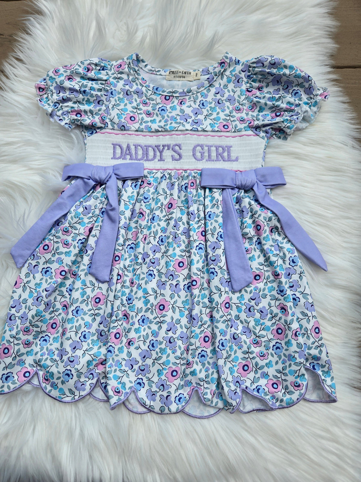 Daddy's Girl Purple Flower Dress Rylee Faith