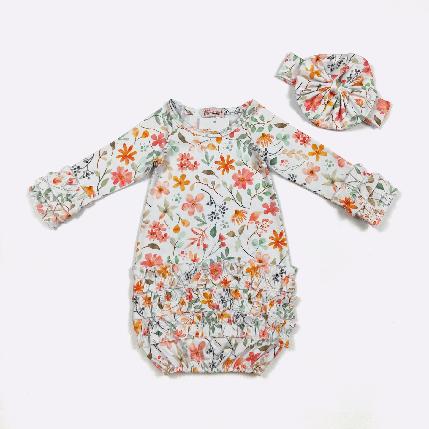 Baby Girl 2 Pc Gowns Clover Cottage