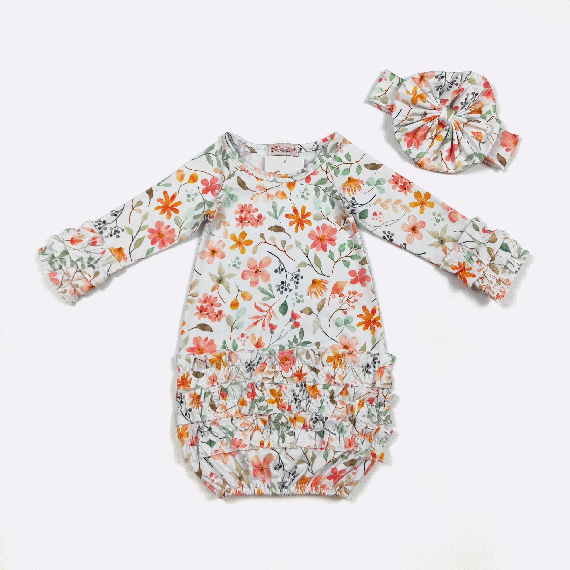 Baby Girl 2 Pc Gowns Clover Cottage
