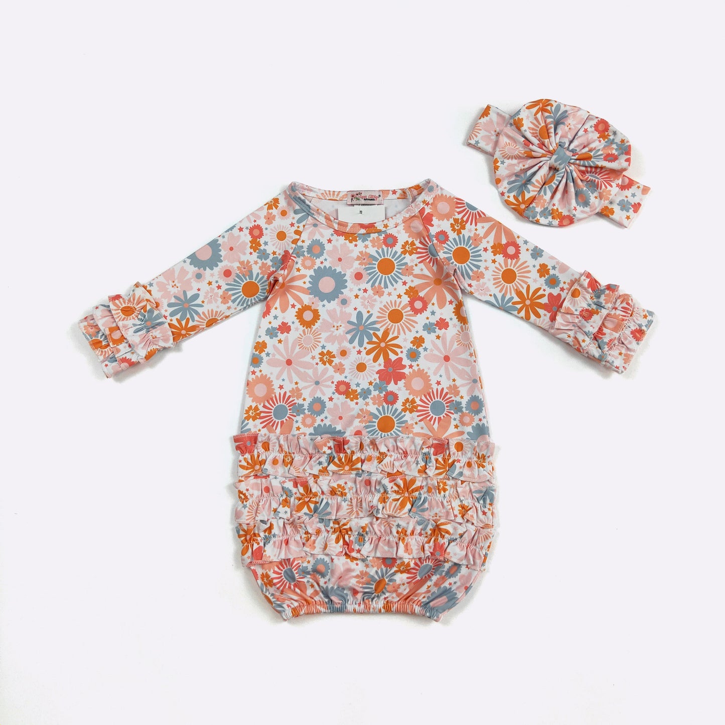 Baby Girl 2 Pc Gowns Clover Cottage