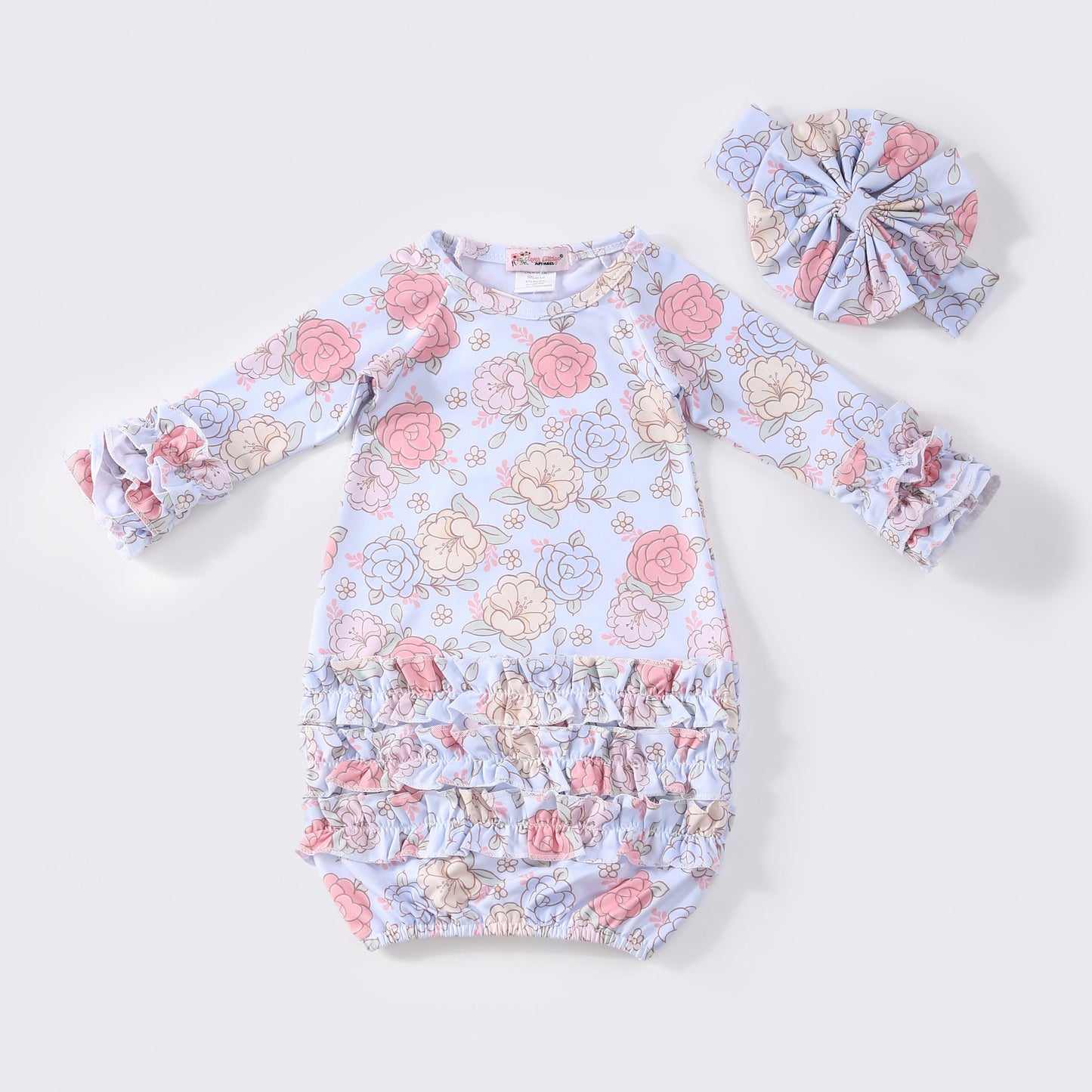 Baby Girl 2 Pc Gowns Clover Cottage