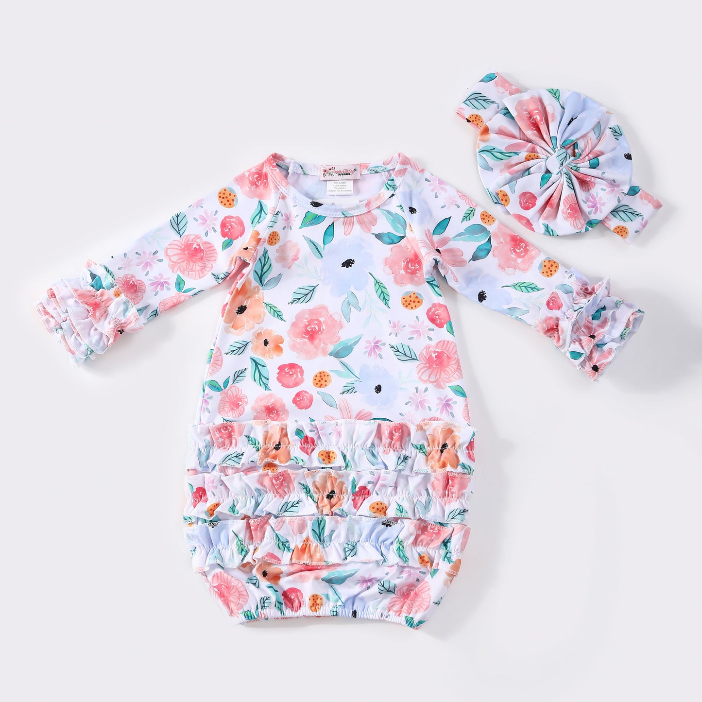 Baby Girl 2 Pc Gowns Clover Cottage