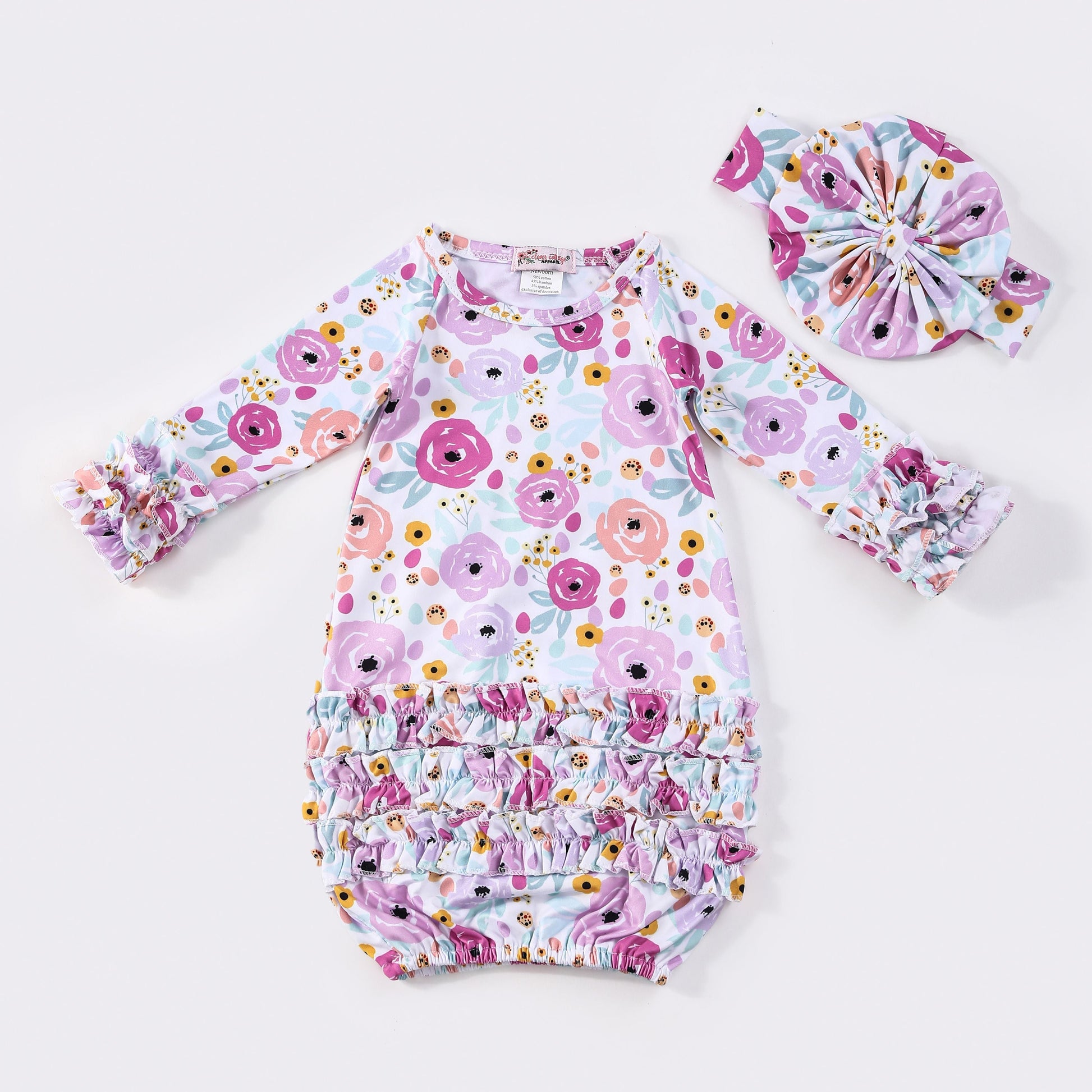 Baby Girl 2 Pc Gowns Clover Cottage