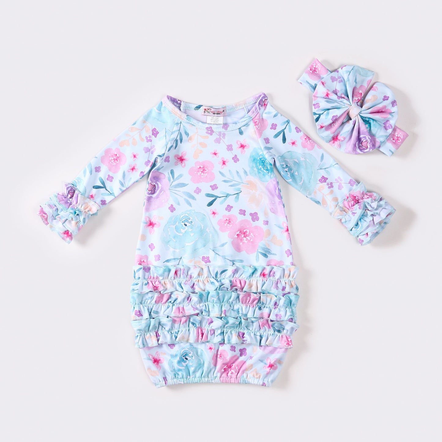 Baby Girl 2 Pc Gowns Clover Cottage