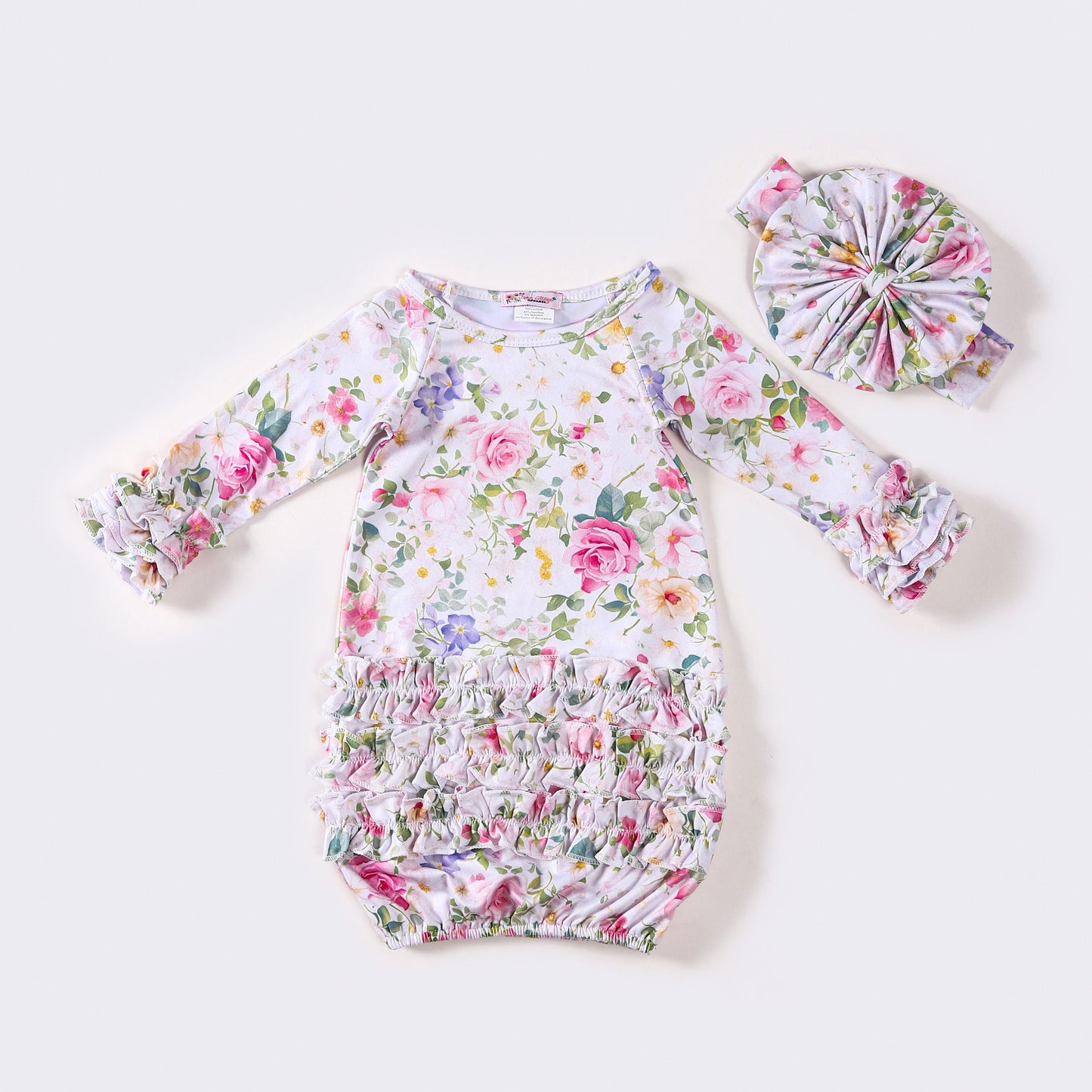 Baby Girl 2 Pc Gowns Clover Cottage