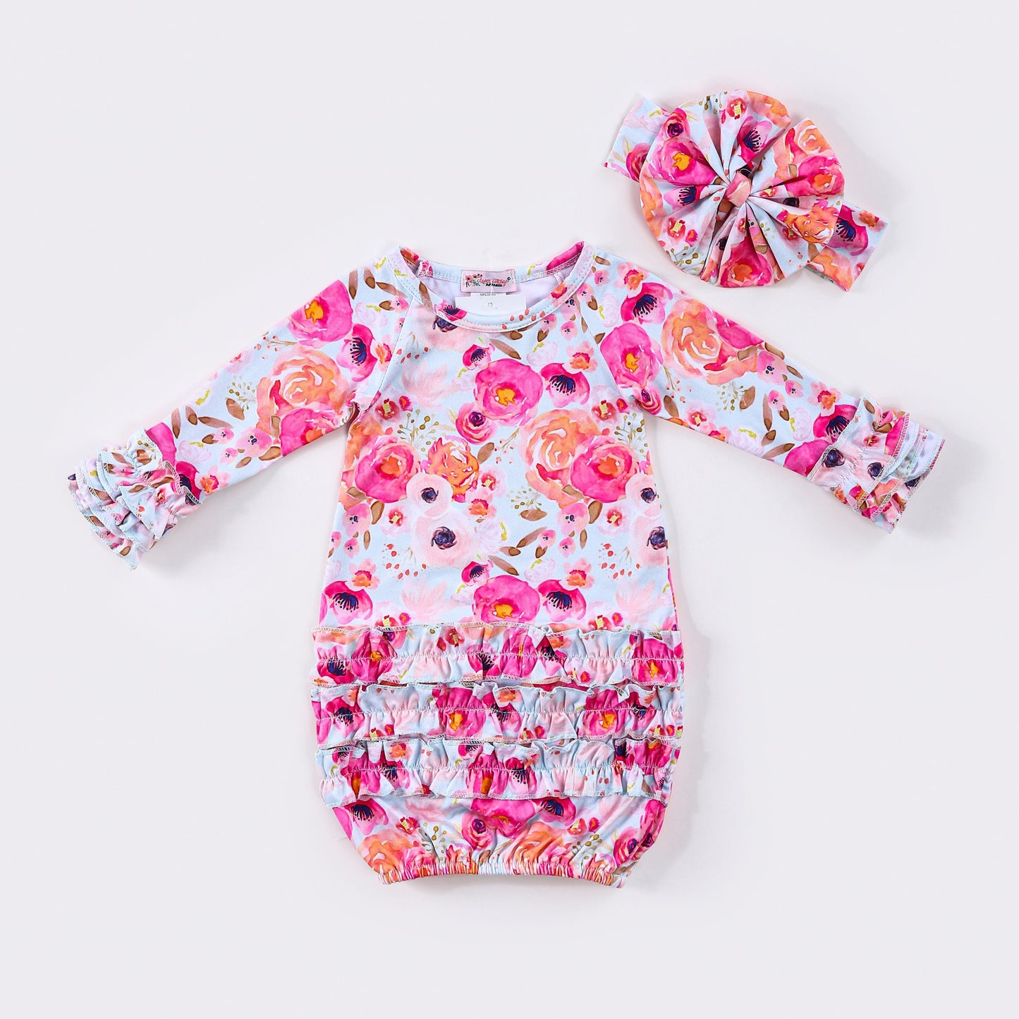 Baby Girl 2 Pc Gowns Clover Cottage