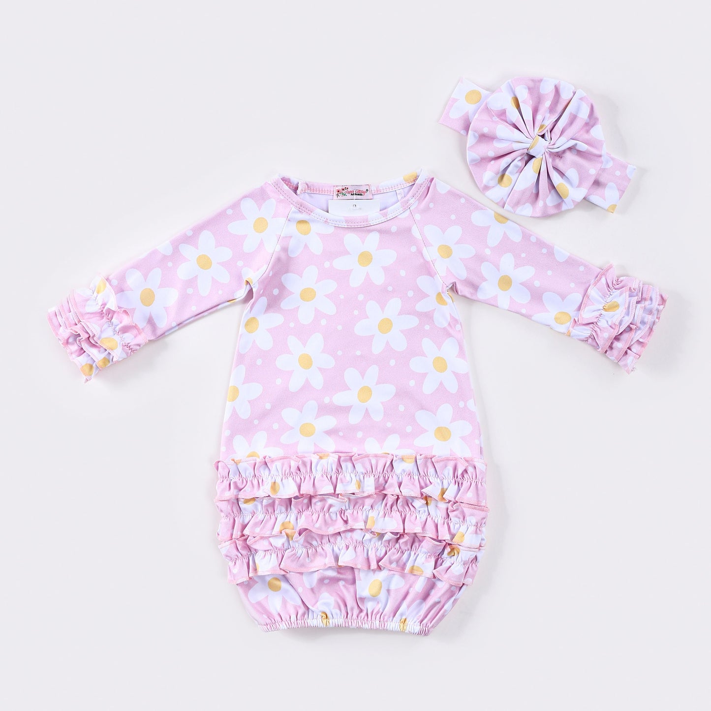 Baby Girl 2 Pc Gowns Clover Cottage