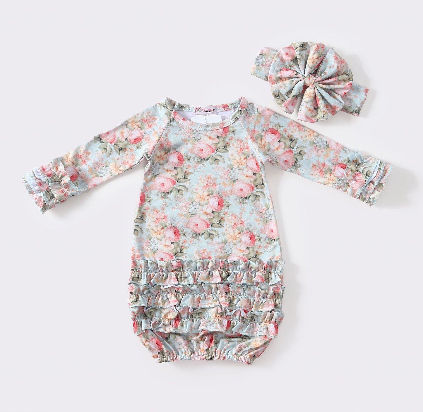 Baby Girl 2 Pc Gowns Clover Cottage