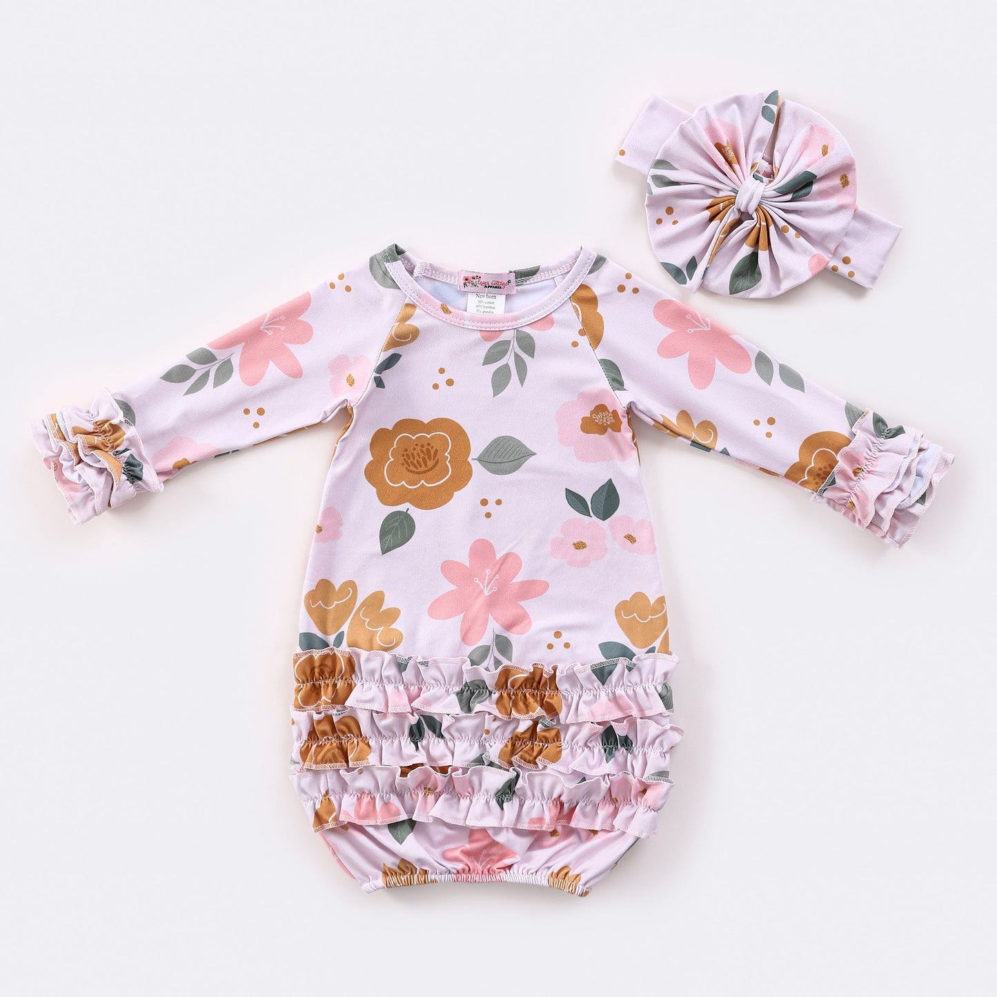 Baby Girl 2 Pc Gowns Clover Cottage