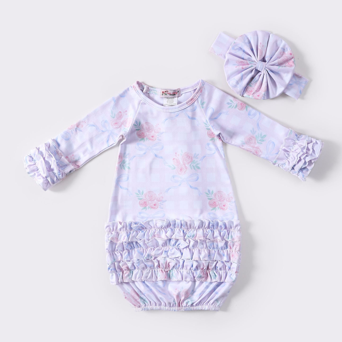 Baby Girl 2 Pc Gowns Clover Cottage
