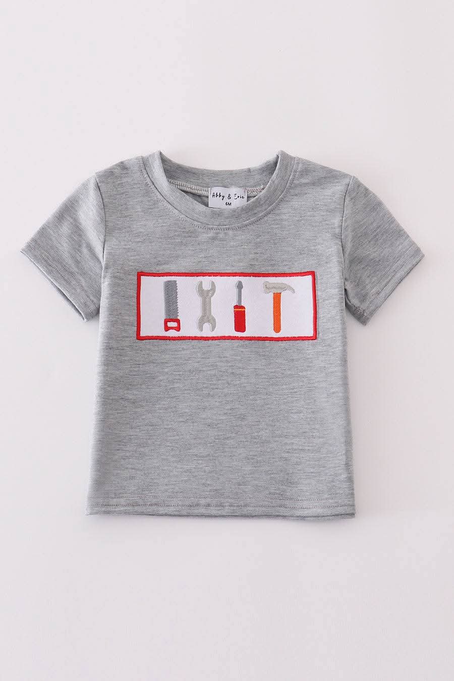 Grey Tool Embroidery Shirt Honeydew