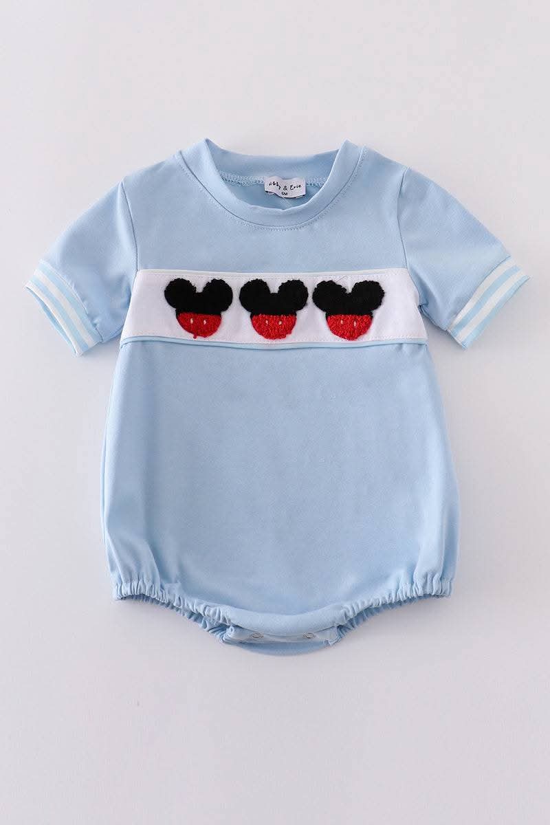 Blue Character French Knot Boy Bubble Honeydew