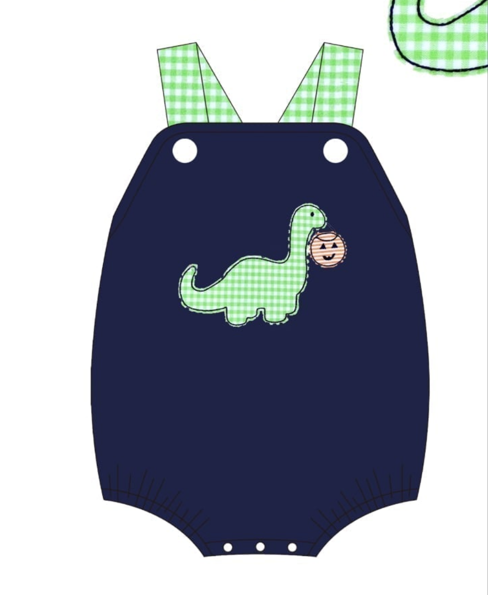 Navy Dino Applique Collection - Boy Bubble - eta July Boyis