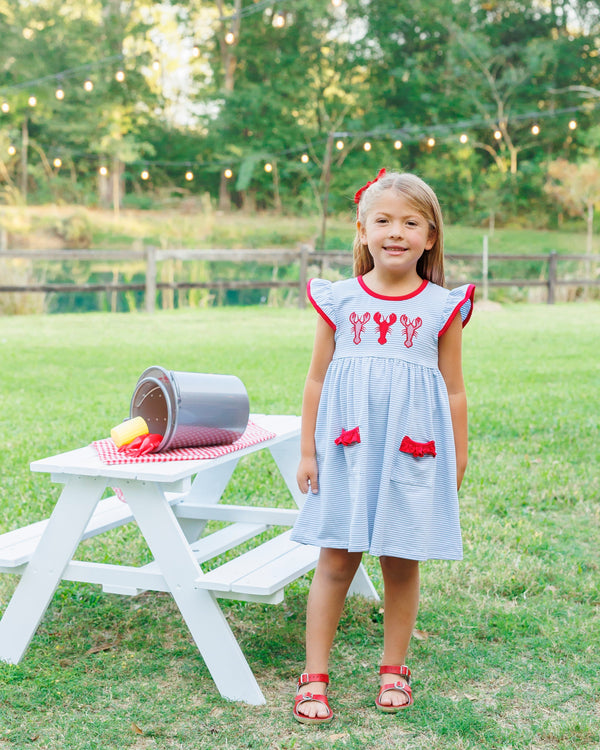 Bayou Boil Ruffle Pocket Dress Smock Candy