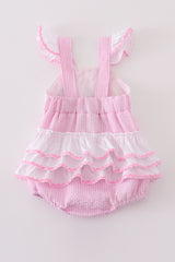 Pink Balloon Embroidery Girl Romper Magic Group