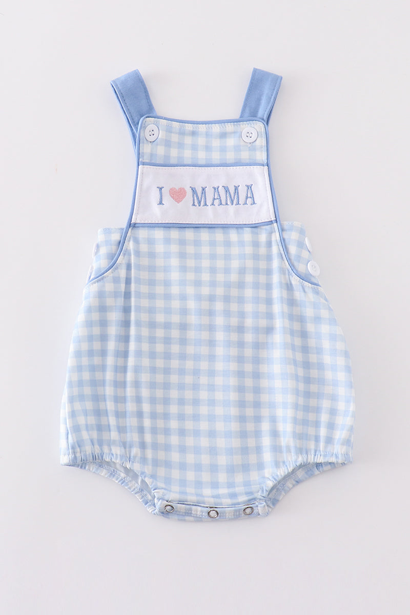 I Love Mama Boy Romper Honeydew