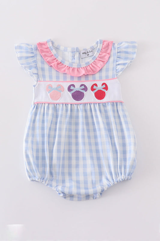 Blue Character Plaid Girl Bubble Honeydew