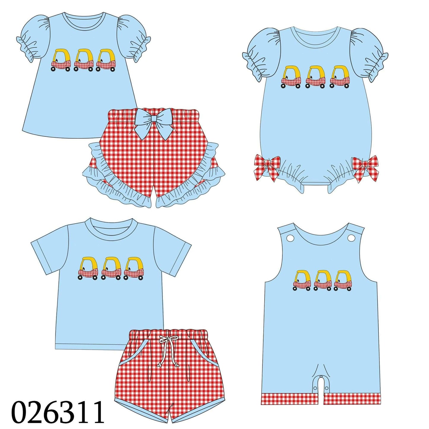 Little Red Wagon Collection Girl Shorts Set Boyis