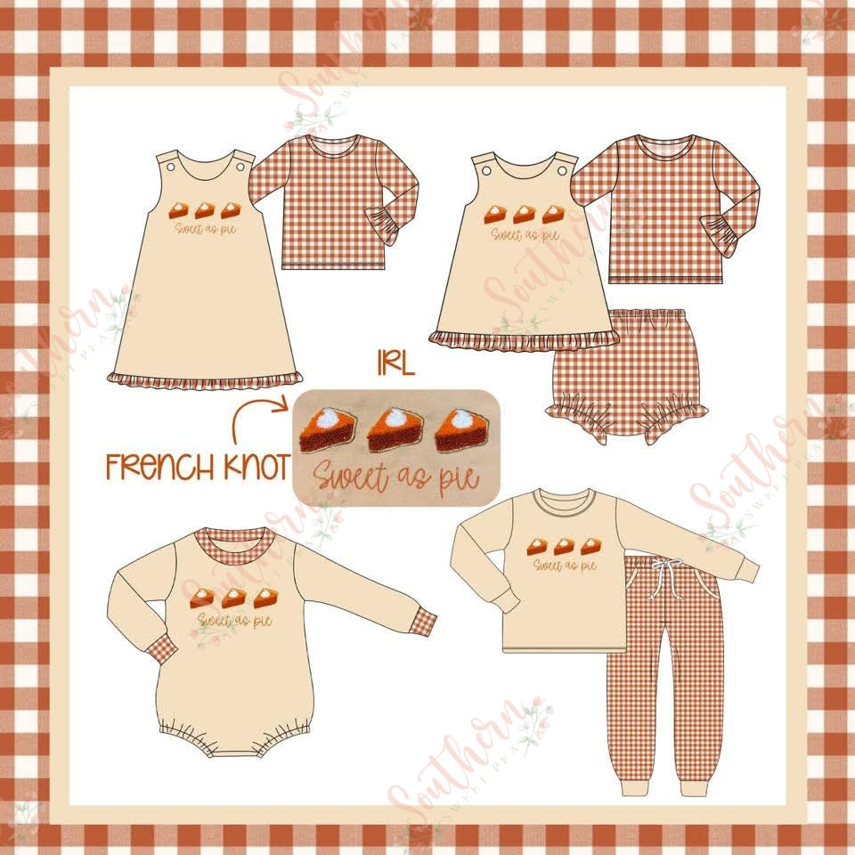 Sweet As Pie French Knot Collection - Boy Pants Set Sweet Haven Boutique