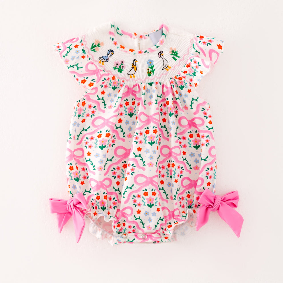 Floral Goose Romper without Sleeves - eta late August