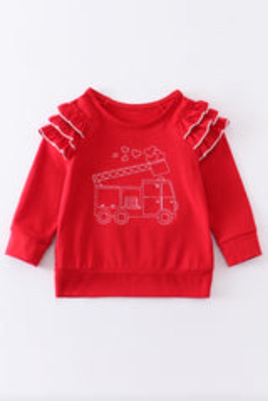 Red Fire Truck Girl Shirt