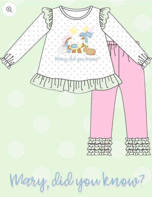 Mary, Did you Know? Pants Set - ETA late November Scout and Holland