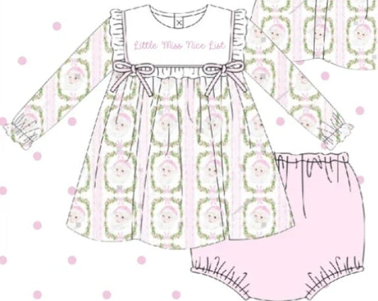 Little Miss Nice List Bloomer Set Scout and Holland