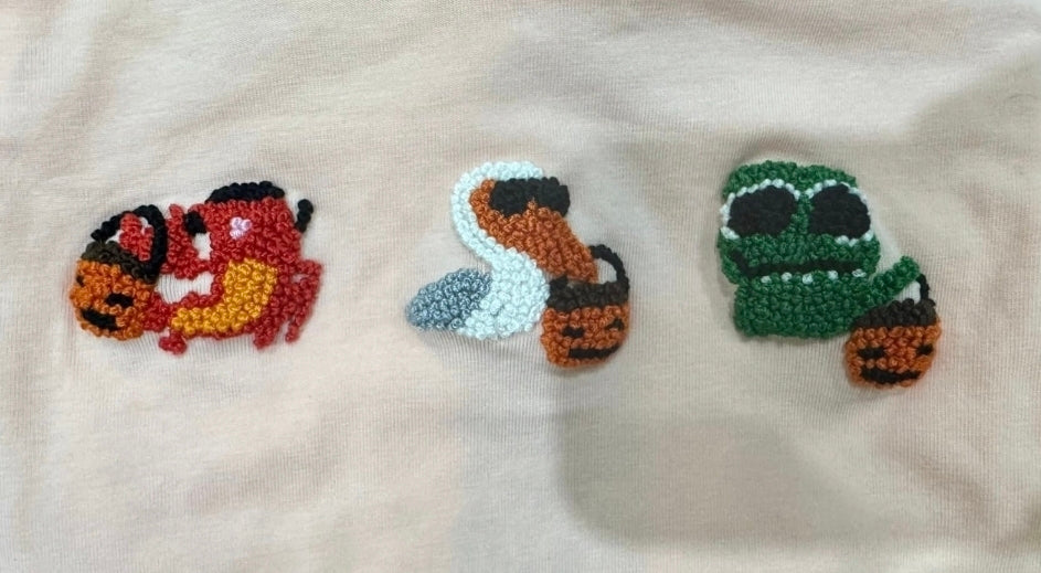 Coastal Halloween French Knot Boy Short Set Ambabie