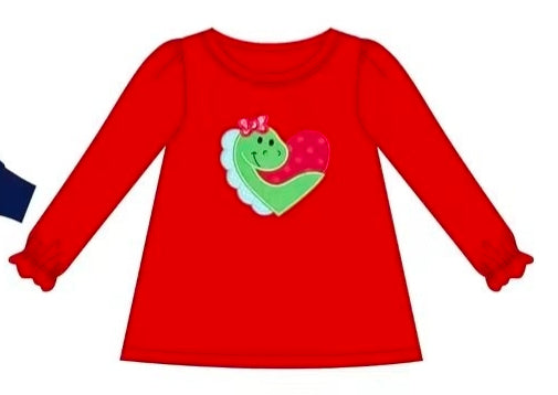 Valentine's Day Dinosaur Applique Sweatshirt Collection - ETA December Boyis