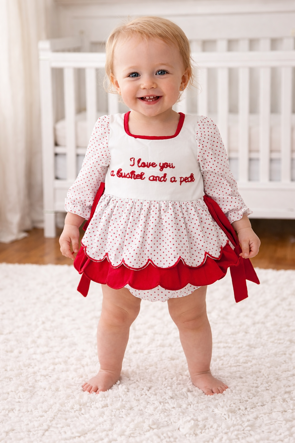 Hand French Knot "Buschel and a Peck" Bloomer Set Ambabie